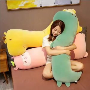 Cute Cartoon Animal Side Sleeping Body Pillow – Soft Cozy Throw, Perfect Gift for Girlfriend, Friends & Birthdays