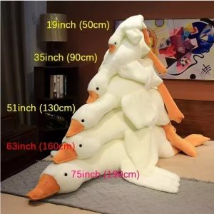 Cute Giant Goose Side Sleeping Body Pillow – Soft Stuffed Animal, Perfect Birthday & Festival Gift for Girlfriend or Classmate (50-160cm)